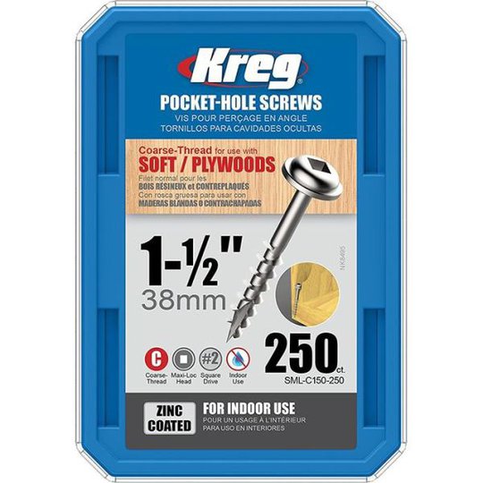 Kreg SML-C150-250 Ruuvi 38 mm 250 kpl:n pakkaus