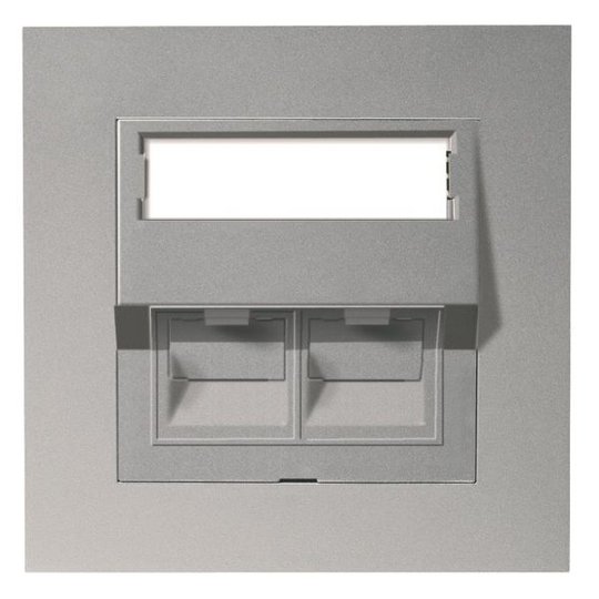Elko EKO05551 Modulaarinen pistorasia 2xRJ45, STP C6A Alumiini