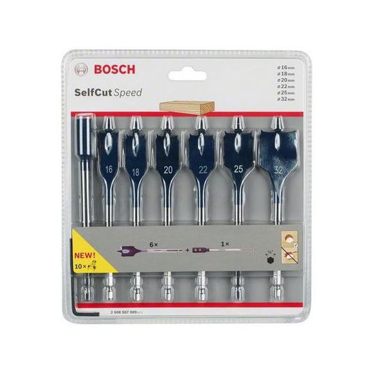 Bosch Self Cut Speed 2608587009 Lattaporanteräsarja 7 osaa