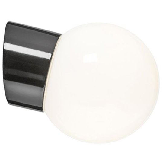 Ifö Electric 6044-840-16 Seinävalaisin kiiltävä, viisto, IP54, LED Musta
