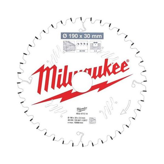 Milwaukee CSB MS W Sahanterä 190x2,4x30 mm, 40T