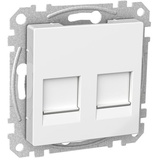 Schneider Electric WDE002378 Keskiölevy 2x Keystone-liitin valkoinen
