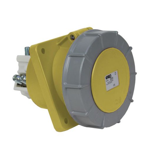 Garo UISV 2125-4 S Paneelin ulostulo IP67, 3-napainen, 125A, viisto Keltainen, 4 h