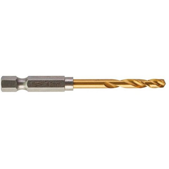 Milwaukee SHOCKWAVE Red Hex HSS-G TIN Metalliporanterä 1 kpl:n pakkaus 4,2 mm