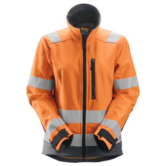 Snickers 1237 AllroundWork Softshelltakki heijastimet, oranssi XS
