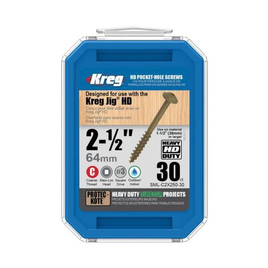 Kreg SML-C2X250-30 Ruuvi 64 mm 30 kpl:n pakkaus