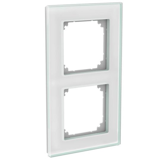 Schneider Electric WDE004036 Yhdistelmäkehys lasi, kiinteä, valkoinen 2-paikkainen