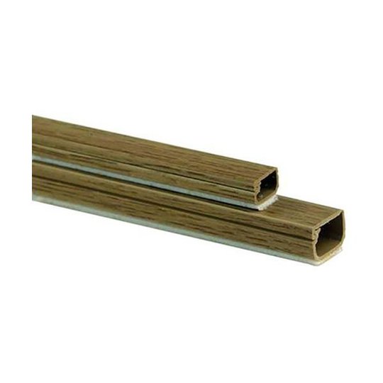 Plasfix 2406-3G Kaapelikanava itsekiinnittyvä, kannellinen, 2 m 12 x 7 mm, tammi