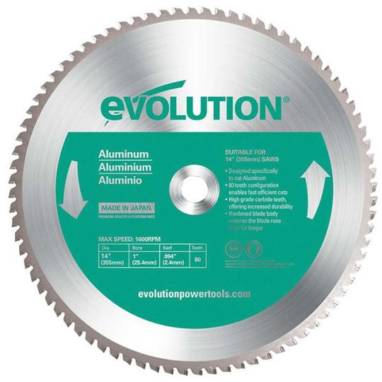 Evolution EV355A Sahanterä 355x2,0x25,4mm, 80T