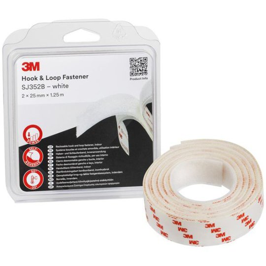 3M Hook & Loop SJ352B Tarranauha valkoinen