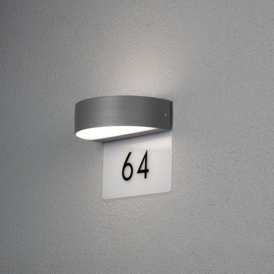 Konstsmide Monza Seinävalaisin 5 W, talon numerolla