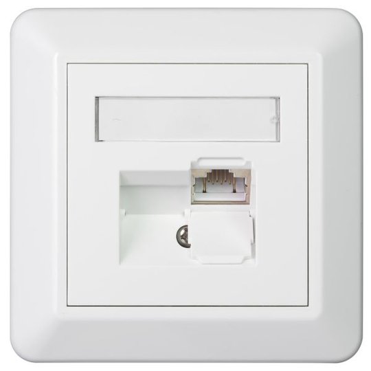 Elko EKO02868 Modulaarinen pistorasia luukulla, STP C6A PCB 1 x RJ45