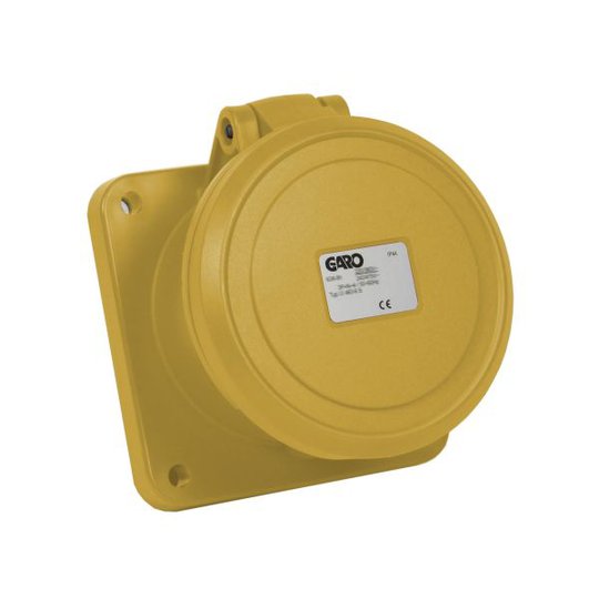 Garo UI 263-4 S Paneelin ulostulo IP44, 3-napainen, 63A Keltainen, 4 h