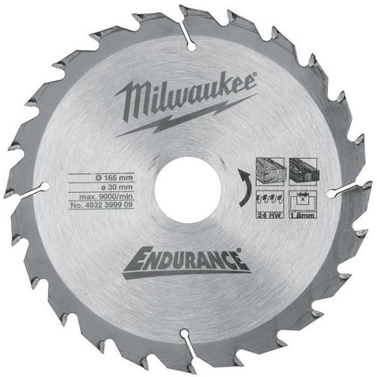 Milwaukee 4932399909 Sahanterä 165x2,6x30mm, 24T