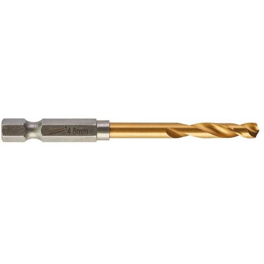 Milwaukee SHOCKWAVE Red Hex HSS-G TIN Metalliporanterä 1 kpl:n pakkaus 4,8 mm