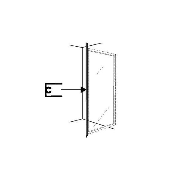 Ifö Solid SVGT N Lattia- ja kattotuki 2700 mm Alumiini