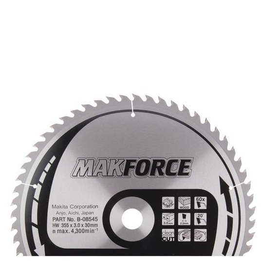 Makita B-08545 Sahanterä 60T, 355x30mm
