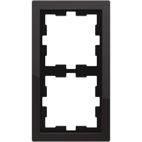 Schneider Electric MTN4020-6503 Yhdistelmäkehys 2 aukkoa, lasi Onyx, musta