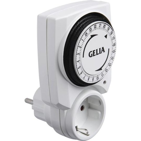 Gelia 06.0034021 Ajastinkytkin maadoitettu, 24 tuntia