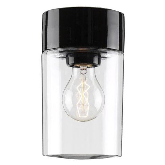 Ifö Electric Opus Kattovalaisin suora, IP54, E27, 100W, kirkas Musta