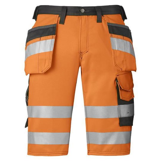 Snickers 3033 Shortsit Hi-Vis,oranssi Koko 44