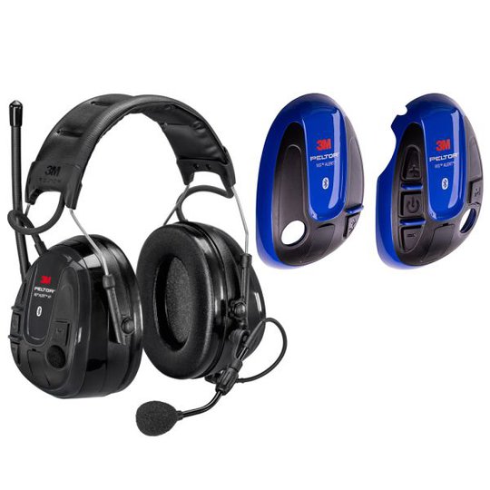 3M Peltor WS Alert XP Kuulonsuojain sininen kuori, Bluetooth, päälakisanka
