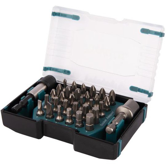 Makita D-65084 Ruuvikärkisarja 32 osaa, säilytysrasialla