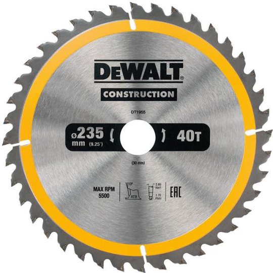 Dewalt DT1951 Sahanterä 24T, 184x20mm