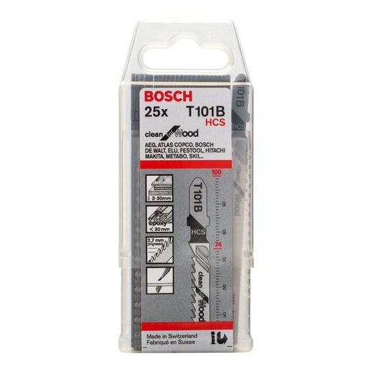 Bosch Clean for Wood T101B Pistosahanterä 100mm, 25 kpl