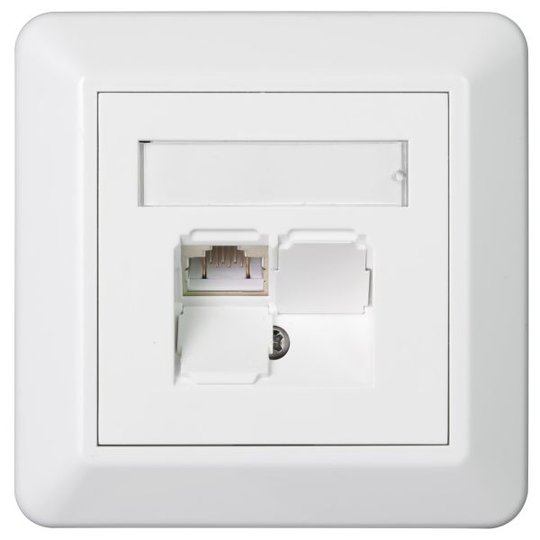 Elko EKO02867 Modulaarinen pistorasia luukulla, STP C6A PCB 2 x RJ45