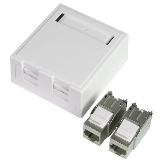 Elko EKO02825 Modulaarinen pistorasia 6 A, RJ45 2 liitäntää