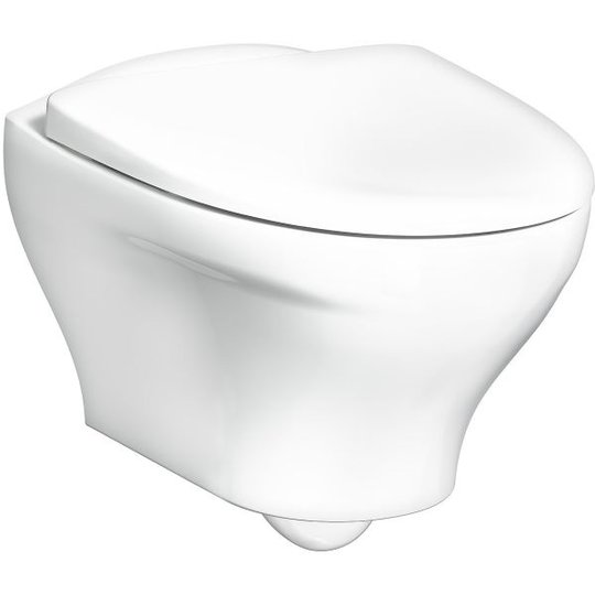 Gustavsberg Estetic 8330 WC-istuin kiinnikkeillä ja seinäpainikkeella