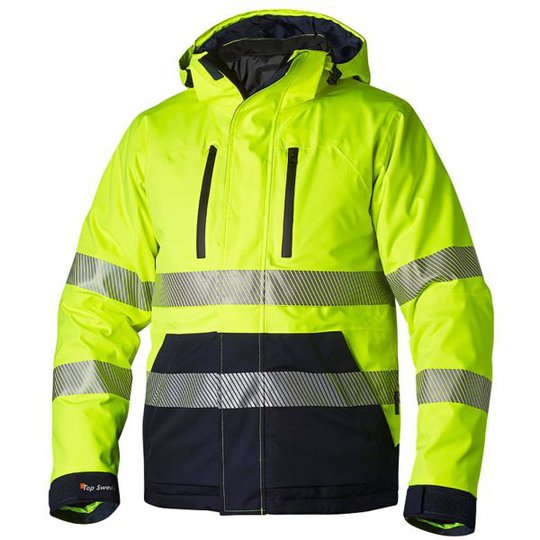 Top Swede 127 Takki huomioväri, keltainen/laivastonsininen Koko XXS