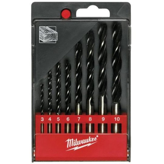 Milwaukee DIN 7487E 4932352466 Puuporanteräsarja 8 osaa