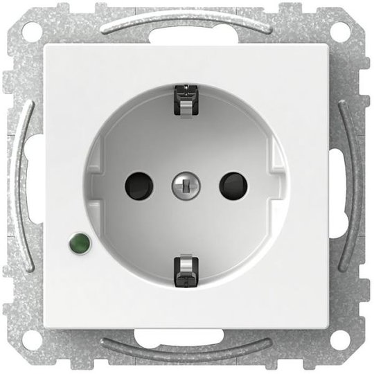 Schneider Electric Exxact WDE002329 Seinäpistorasia LED-merkkivalolla, maadoitettu, 1-osainen