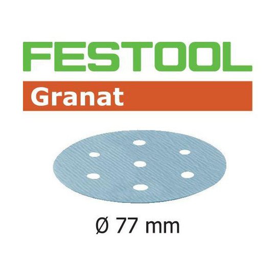 Festool STF GR Hiomapaperi 77mm, 6-reikäinen, 50 kpl P400
