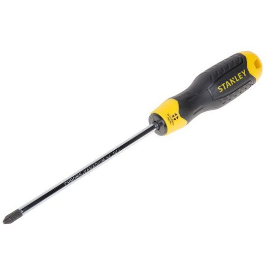 STANLEY 0-64-941 Cushion Grip Ruuvitaltta Phillips, kromattu terä, pehmeä ote PH2 x 150 mm