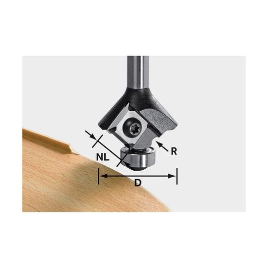 Festool S8 HW R3 D28 KL12,7OFK Pyöristysjyrsin mukana kääntöterä