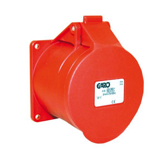 Garo Basic Pistorasia IP44 5-napainen 16A 6h, punainen