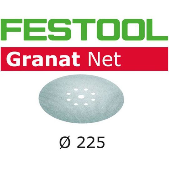 Festool STF D225 GR NET Hiomaverkko 225mm, 8-reikäinen, 25 kpl P80