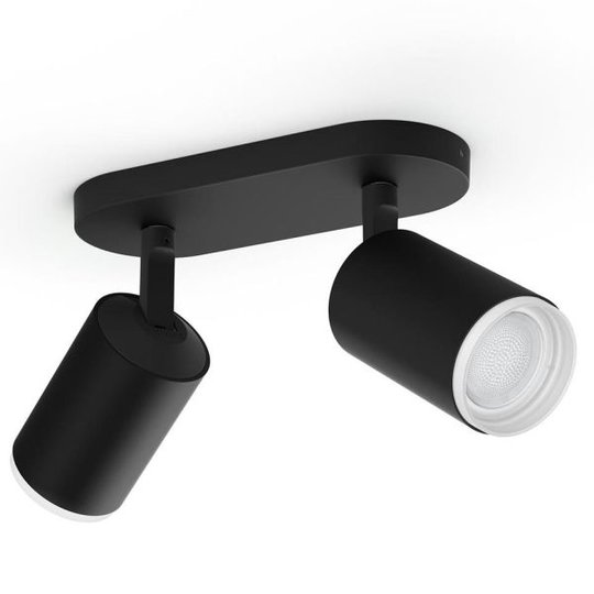 Philips Hue Fugato Kohdevalaisin musta, 2 x 5,7 W LED
