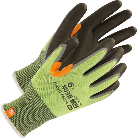 Workhand Dry Neon Talvikäsineet ilman pisteitä Koko 8