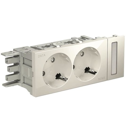 Schneider Electric INS62002 Pistorasia 2-osainen, data valkoinen