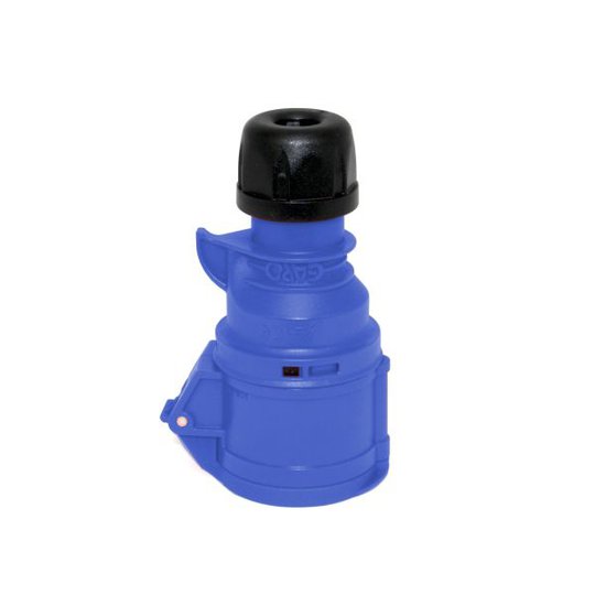 Garo S 432-9 S Jatkopistorasiat IP44, 5-napainen, 32A, lukituslaite 230V, Sininen, 9 h