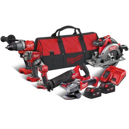 Milwaukee M18 FPP6H2-502B Työkalupaketti