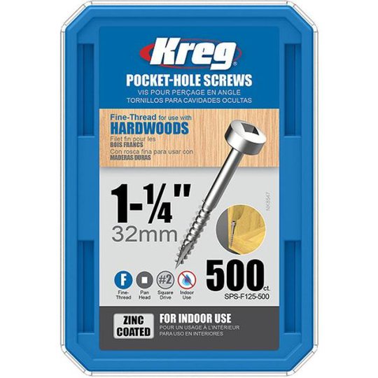 Kreg SPS-F125-500 Ruuvi 32 mm 500 kpl:n pakkaus