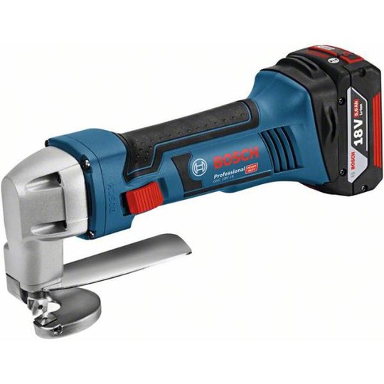 Bosch GSC 18V-16 Levyleikkuri sis. 5,0 Ah:n akut ja laturin
