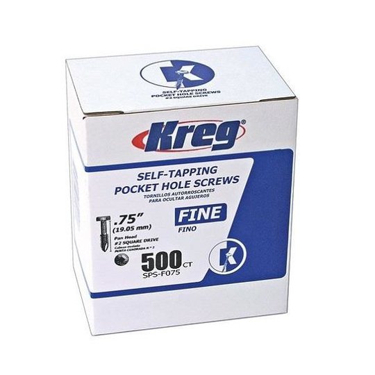Kreg SPS-F075-500 Ruuvi 19 mm 500 kpl:n pakkaus