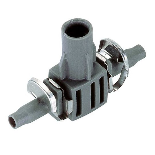 Gardena Micro-Drip-System T-liitäntä 4,6 mm, mukana suihkusuuttimen kiinnike, 5 kappaleen pakkaus