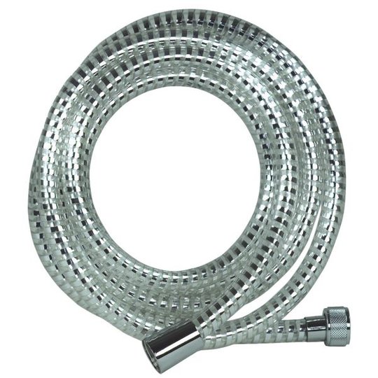 Gelia Aluflex Suihkuletku läpinäkyvä/kromi 1,5 m